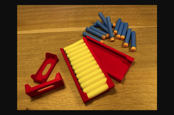 nerf speed loader clips by jdo solutions download free stl model printablescom 3d models sports & outdoor thingiverse 3d print model - Mito3D