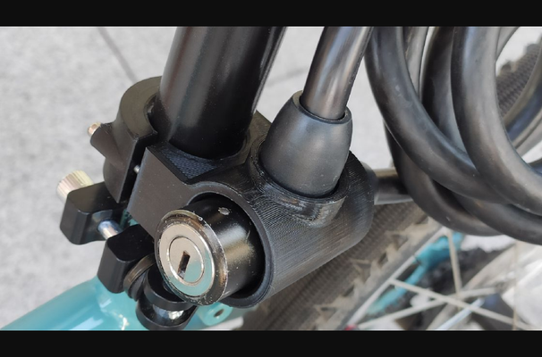 fahrrad kabel sperren halter unterstützung by zweidinger download frei stl modell druckbares 3d modelle sport draussen fahrradmontage 3d print model - Mito3D