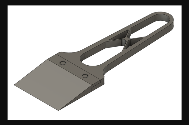 plastic razor + handle by oskar download free stl model printablescom 3d models printers accessories spatula 3d print model - Mito3D
