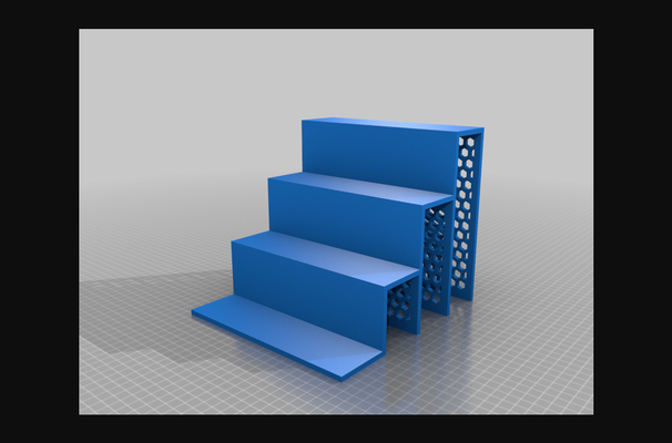 display shelf by chris download free stl model printablescom 3d models household house equipment stand miniature thingiverse 3d print model - Mito3D