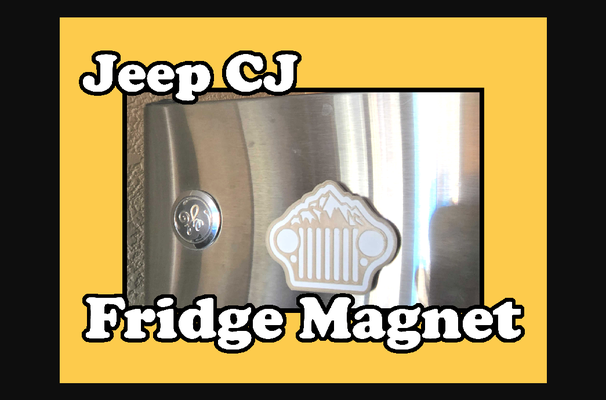 jeep cj fridge magnet by iqless download free stl model printablescom 3d models household home decor fridgemagnet jeepwrangler 3d print model - Mito3D