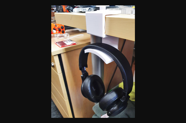 escritorio auricular acortar by realmente rápido descargar gratis stl modelo imprimibles com 3d modelos artilugio audio soporte auriculares cabezal 3d print model - Mito3D