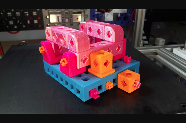 makablok - printablok makergrid adapters by weird constructor download free stl model printablescom 3d models hobby & makers mechanical parts clip cube blocks connector block 3d print model - Mito3D