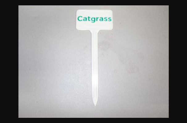 plant label catgrass by lmj download free stl model printablescom 3d models household outdoor & garden sign tag 3d print model - Mito3D