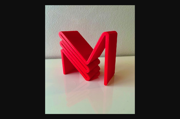 serpenteante letra m by arte g descargar gratis stl modelo imprimibles com 3d modelos diseño diseños letras 3dlettering 3dletters 3d print model - Mito3D