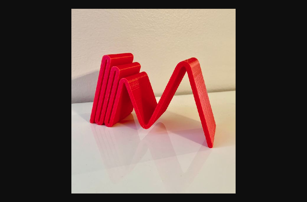 serpenteante letra m alternativa by arte g descargar gratis stl modelo imprimibles com 3d modelos diseño diseños letras 3dlettering 3dletters 3d print model - Mito3D