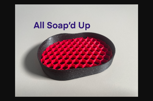 soap'd up - bar soap holder by firedragon3d download free stl model printablescom 3d models household bathroom tray dish soapholder 3d print model - Mito3D