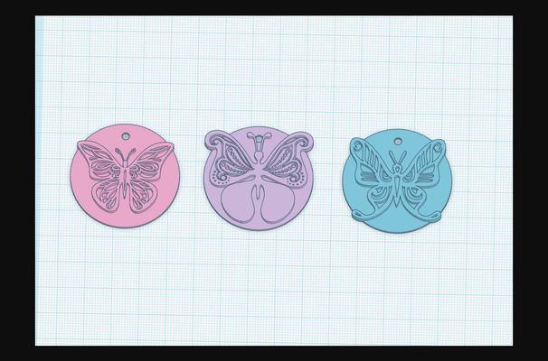 borboletas borboleta by farfadet46 baixar livre stl modelo printables 3d modelos moda acessórios papillon 3d print model - Mito3D