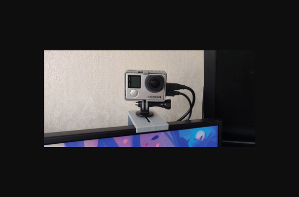 webcam monte gopro smartphone doca by pandafly baixar livre stl modelo printables 3d modelos aparelhos computadores ficar pé estande telefone mount 3d print model - Mito3D