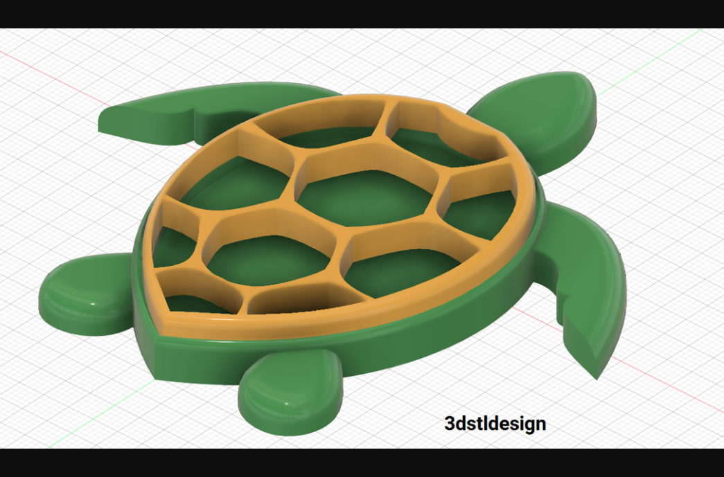 sea turtle soap dish by 3dstldesign download free stl model printablescom 3d models household house equipment 3D print model - Mito3D