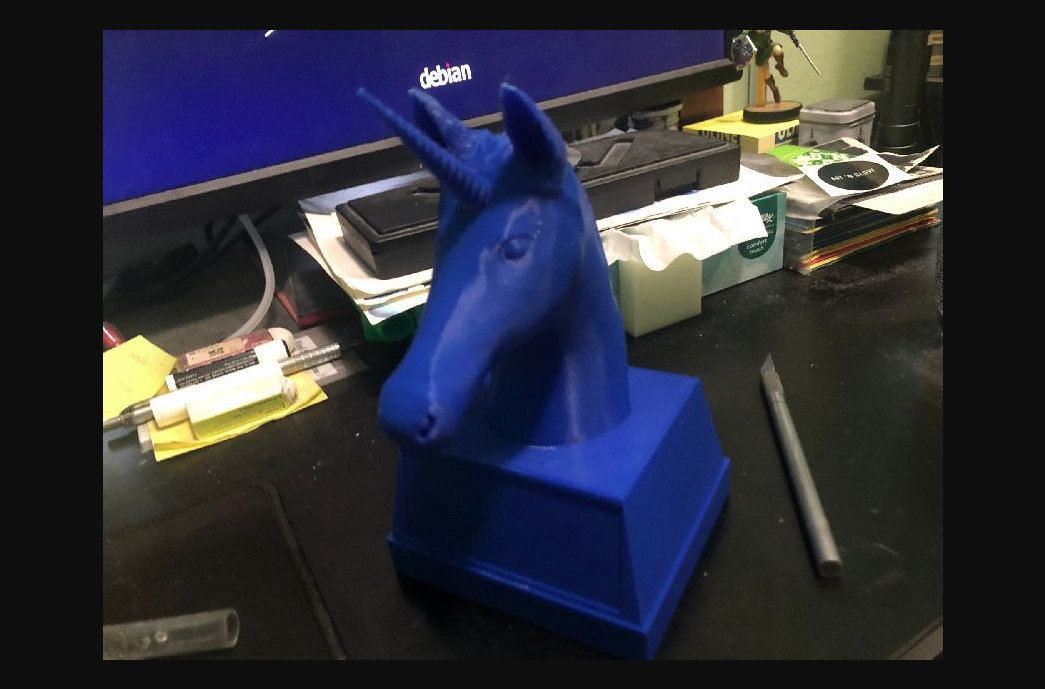 einhorn trophäe v2 by carl corey download frei stl modell druckbares 3d modelle kunst design skulpturen einhornkopf 3D print model - Mito3D