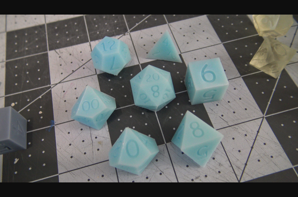comic sans polyhedral dice set by hoffman engineering download free stl model printablescom 3d models toys & games board polyhedraldice 3d print model - Mito3D