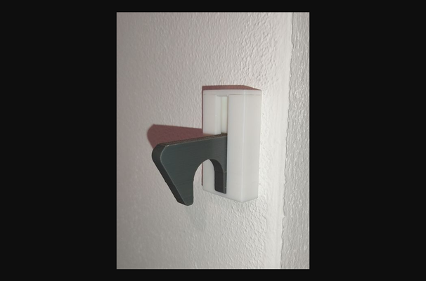 window door handle holder by bellingeri download free stl model printablescom 3d models household house equipment doorhandle 3d print model - Mito3D