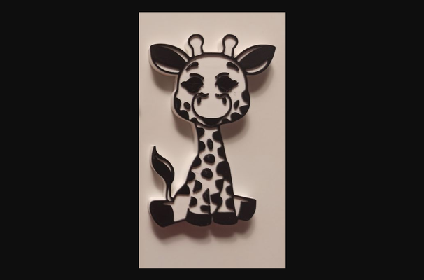 giraffe fridge magnet - irafa magnetka na ledni ku by wulfgarcze download free stl model printablescom 3d models household home decor fridgemagnet 3d print model - Mito3D