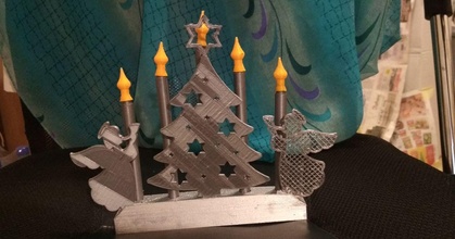 Noël chandelier motr Télécharger libre stl modèle imprimablescom 3d modèles Ménage décor ange Anngel bougie 3d print model - Mito3D