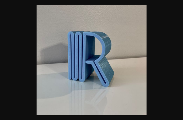 dalgalı mektup r by sanat g indir bedava stl model basılabilirler com 3d modeller tasarım tasarımlar harfler 3dlettering 3dletters 3d print model - Mito3D