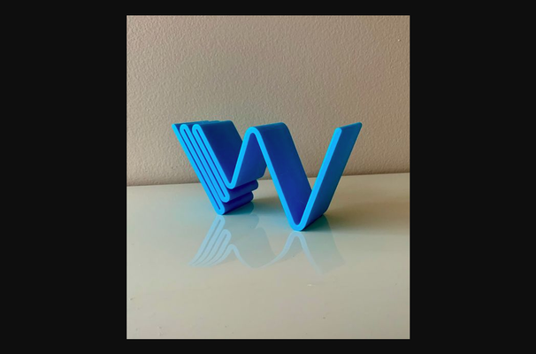 ondulato lettera w by arte g scarica gratuito stl modello printables com 3d modelli design disegni scritte lettere 3dlettering 3dletters 3d print model - Mito3D