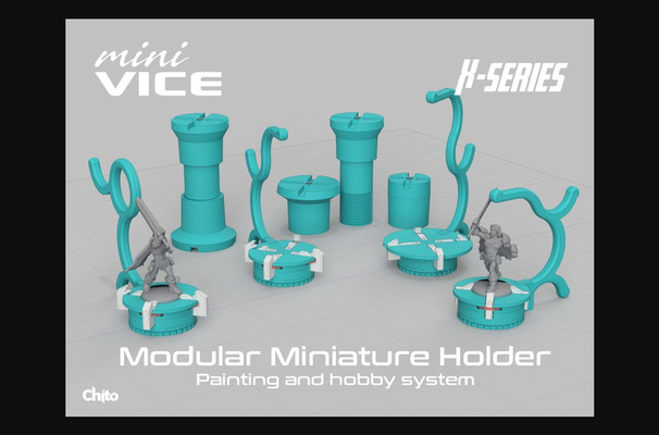 minivice x-series - modular miniature holder painting hobby system by chito download free stl model printablescom 3d models & makers ideas tool handle grip 3d print model - Mito3D
