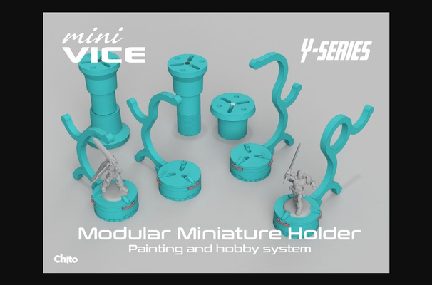 minivice y-series - modular miniature holder painting hobby system by chito download free stl model printablescom 3d models & makers ideas tool handle grip 3d print model - Mito3D