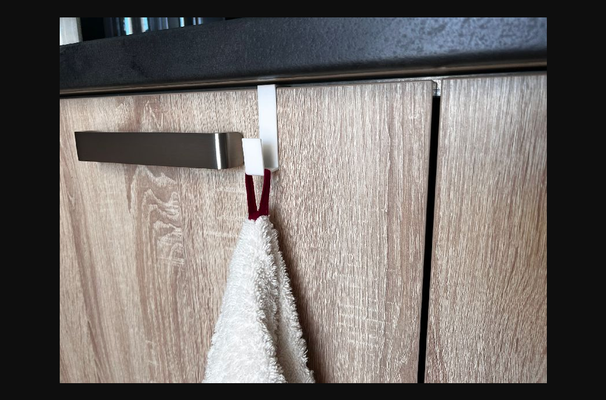 parametric towel hook by crocmagnon download free stl model printablescom 3d models household kitchen 3d print model - Mito3D