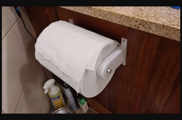 paper towel holder large maxi rolls by vyre download free stl model printablescom 3d models household kitchen 3d print model - Mito3D