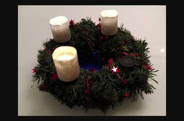 led candle mount by andy download free stl model printablescom 3d models seasonal designs winter & christmas year's freecad candleholder adventwreath createdwithfreecad christmaswreath 3d print model - Mito3D