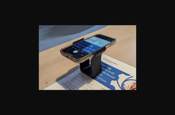 smartphone magnification stand by makers making change download free stl model printablescom 3d models healthcare home medical tools blind visualimpaired disability assistivedevice lowvision 3d print model - Mito3D