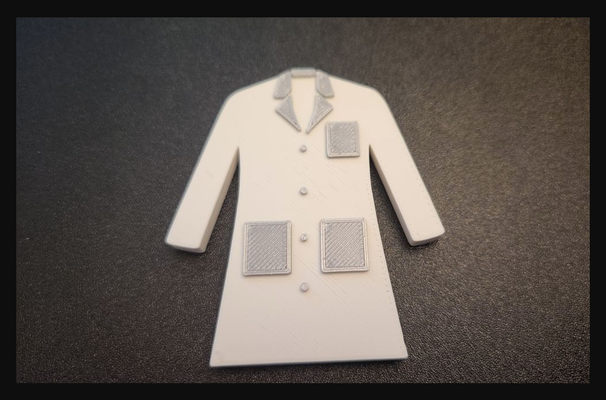 lab coat magnet by doctorg download free stl model printablescom 3d models household kitchen doctor fridgemagnet 3d print model - Mito3D