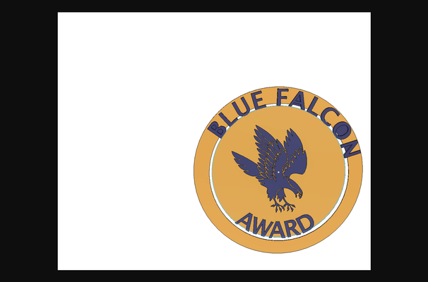 blue falcon award fridge magnet by tom anderson real neo download free stl model printablescom 3d models household kitchen 3d print model - Mito3D