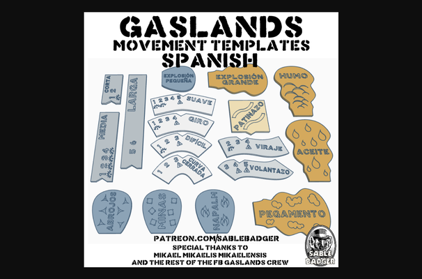 gaslands - movement templates 2022 spanish by sablebadger download free stl model printablescom 3d models toys & games tabletopgaming gaslandstemplate 3d print model - Mito3D