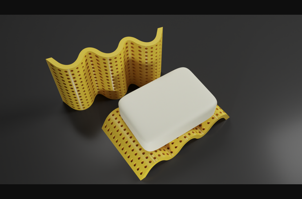 dalgalı sabun tabak by cris k b indir bedava stl model basılabilirler com 3d modeller ev halkı banyo sabun tutucu 3d print model - Mito3D