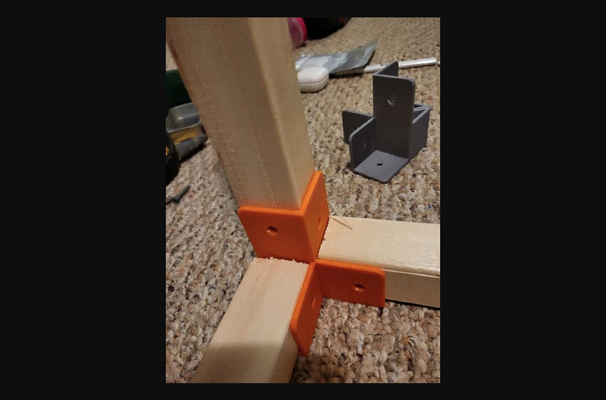 2x2 three way esquina soporte by cajón descargar gratis stl modelo imprimibles com 3d modelos casa equipo caja recinto carpintería madera 3d print model - Mito3D