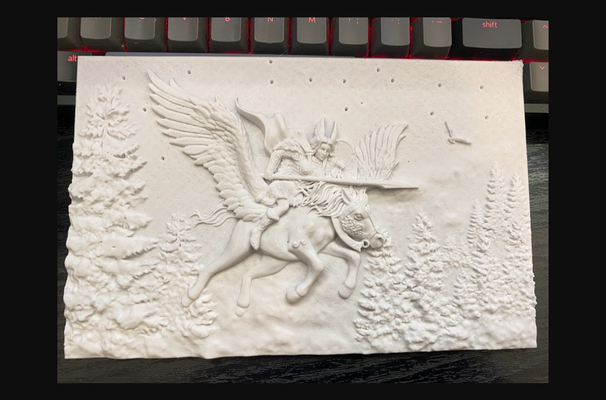 valkyrie cnc remix fixed missing face on back by duckers download free stl model printablescom 3d models art & design designs wallmount 3d print model - Mito3D