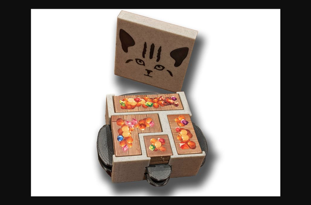 isla of gatos tablero juego tesoro dispensador almacenamiento caja by diseñosinnecesarios descargar gratis stl modelo imprimibles com 3d modelos juguetes juegos soporte mesa 3d print model - Mito3D