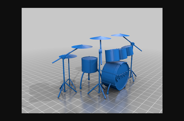 roger taylor drums by mc taz man download free stl model printablescom 3d models hobby & makers ideas music rock queen drum thingiverse 3d print model - Mito3D