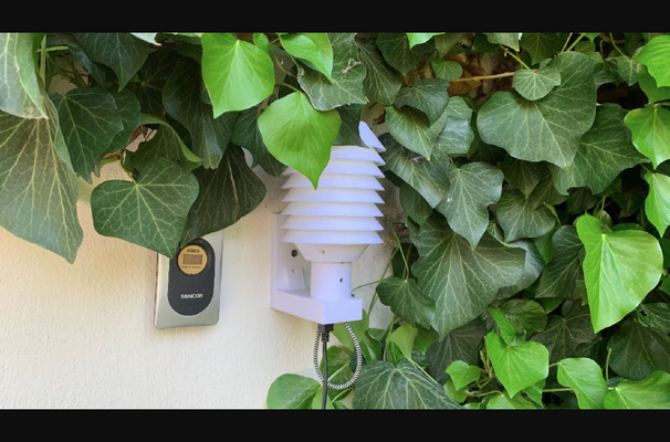 pequeña clima estación radiación proteger by valentino hesse descargar gratis stl modelo imprimibles com 3d modelos casa aire libre jardín prueba intemperie escudo 3d print model - Mito3D