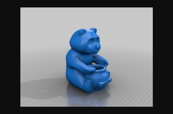 bear pot plate by alfcam download free stl model printablescom 3d models world & scans animals thingiverse 3d print model - Mito3D