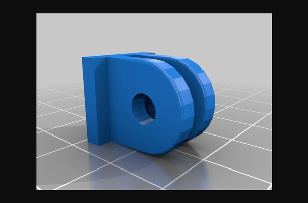 customized gopro two prong mount by frank g download free stl model printablescom 3d models gadgets photo & video thingiverse 3d print model - Mito3D