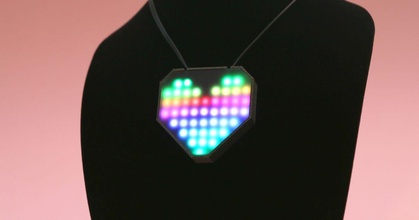 neopixel led heart necklace adafruit download free stl model printablescom 3d models hobby & makers electronics bluetooth circuitpython jewelry 3d print model - Mito3D