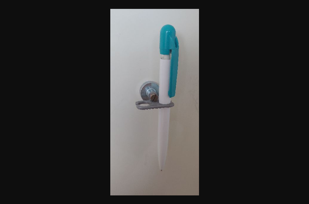 screw magnet pen holder by golem download free stl model printablescom 3d models household kitchen penholder fridgemagnet 3d print model - Mito3D