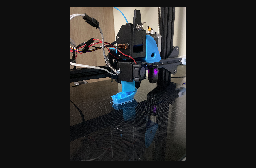 a minimalistic ender 3 max e3d v6 trianglelabs bmg mount by mrks04 download free stl model printablescom 3d models printers creality parts & upgrades volcano 3D print model - Mito3D