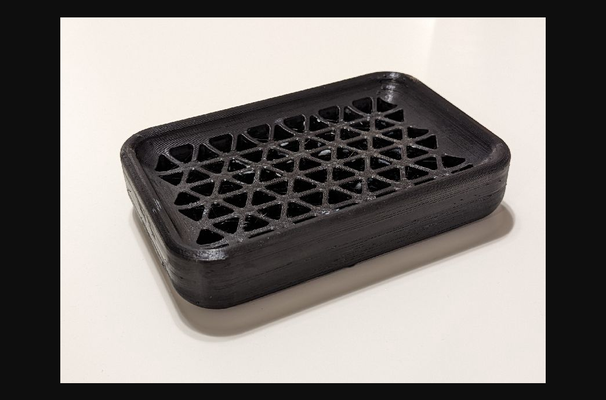isogrid sabonete prato by sujo zebra baixar livre stl modelo printables 3d modelos casa banheiro geométrico 3d print model - Mito3D