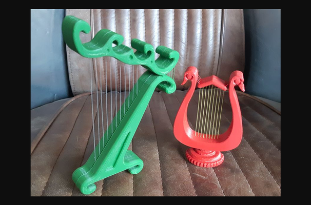 gerginlik harp lir yazdır in yer by mobiyobi indir bedava stl model basılabilirler com 3d modeller sanat tasarım tasarımlar müzik baskı yeri aleti süspansiyon 1 3d print model - Mito3D