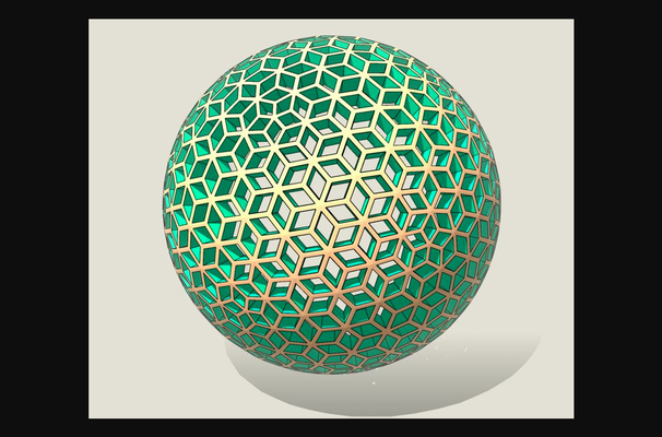 rombi sfera by alessandro scarica gratuito stl modello printables com 3d modelli apprendimento matematica paralume geodetica mathart 3d print model - Mito3D