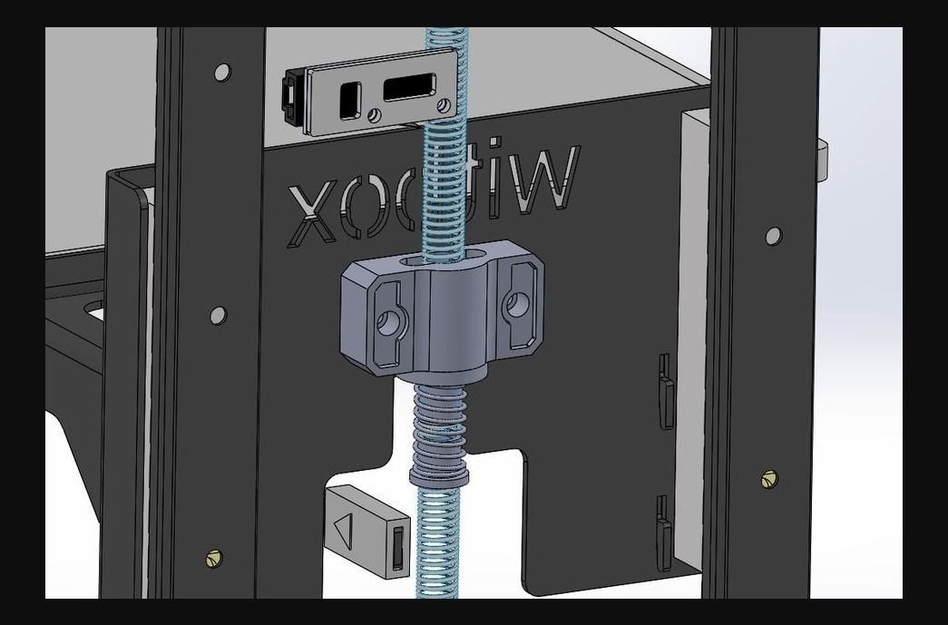 adaptador husillo yamuk t8x4 witbox 1 by yapımcı indir bedava stl model basılabilirler com 3d modeller yazıcılar yazıcı parçalar yükseltmeler kurşun vida başucu vidası vidalı 3D print model - Mito3D