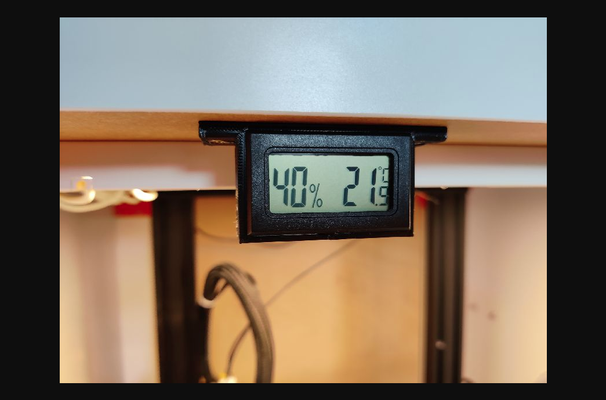 digital thermometer hygrometer holder by arne s download free stl model printablescom 3d models printers accessories 3d print model - Mito3D