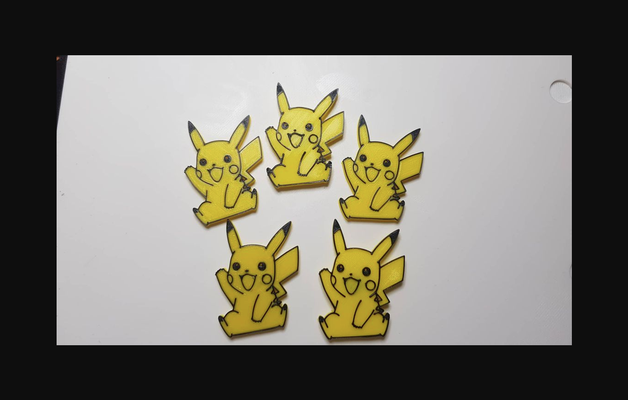 pikachu pika u pokemon magnet by llangoss download free stl model printablescom 3d models toys & games action figures statues 3d print model - Mito3D