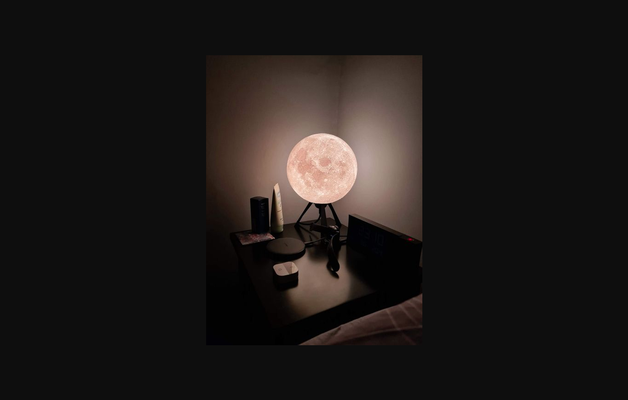 moon lamp - big hole edition by mtang download free stl model printablescom 3d models household home decor light lampshade 3d print model - Mito3D