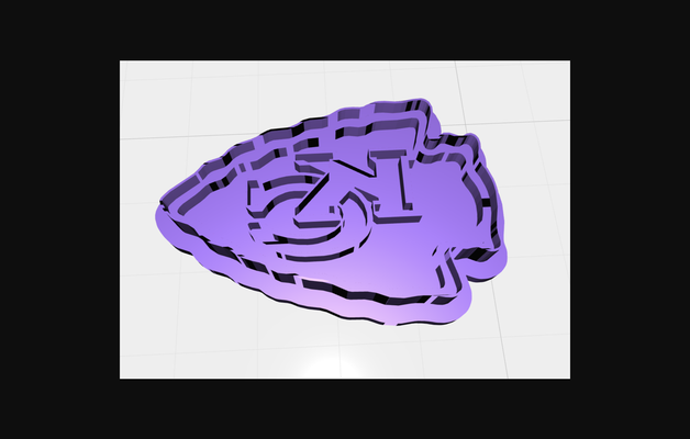 chiefs cookie cutter by griffins download free stl model printablescom 3d models printers printer parts & upgrades cookiecutter thingiverse kansascity 3d print model - Mito3D