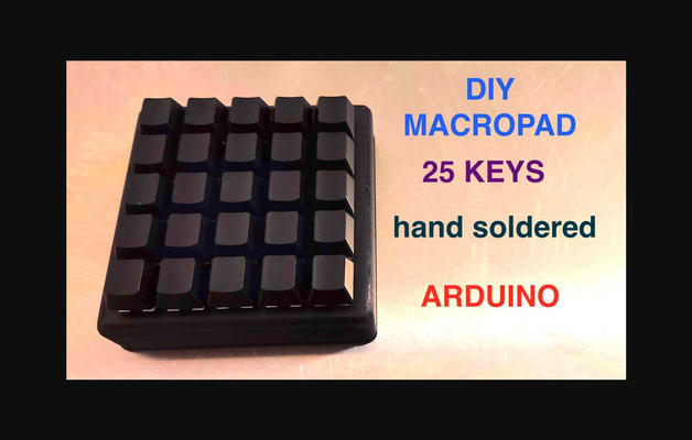 fai macropad 25 by chiave tipo scarica gratuito stl modello printables com 3d modelli gadget computer tastiera macro 3d print model - Mito3D